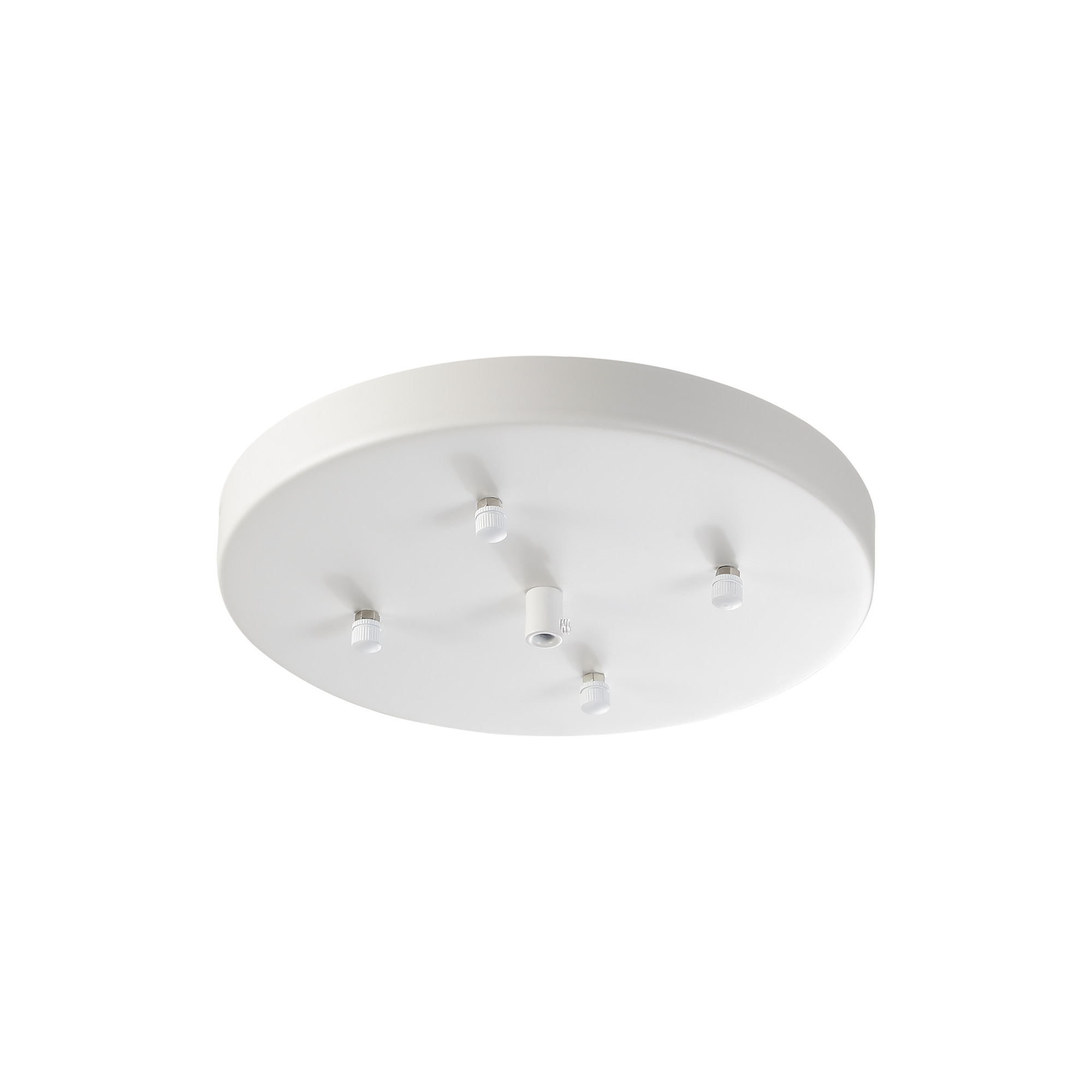 D0853WH/NH  Hayes No Hole 23cm Heavy Duty Round Ceiling Plate White
